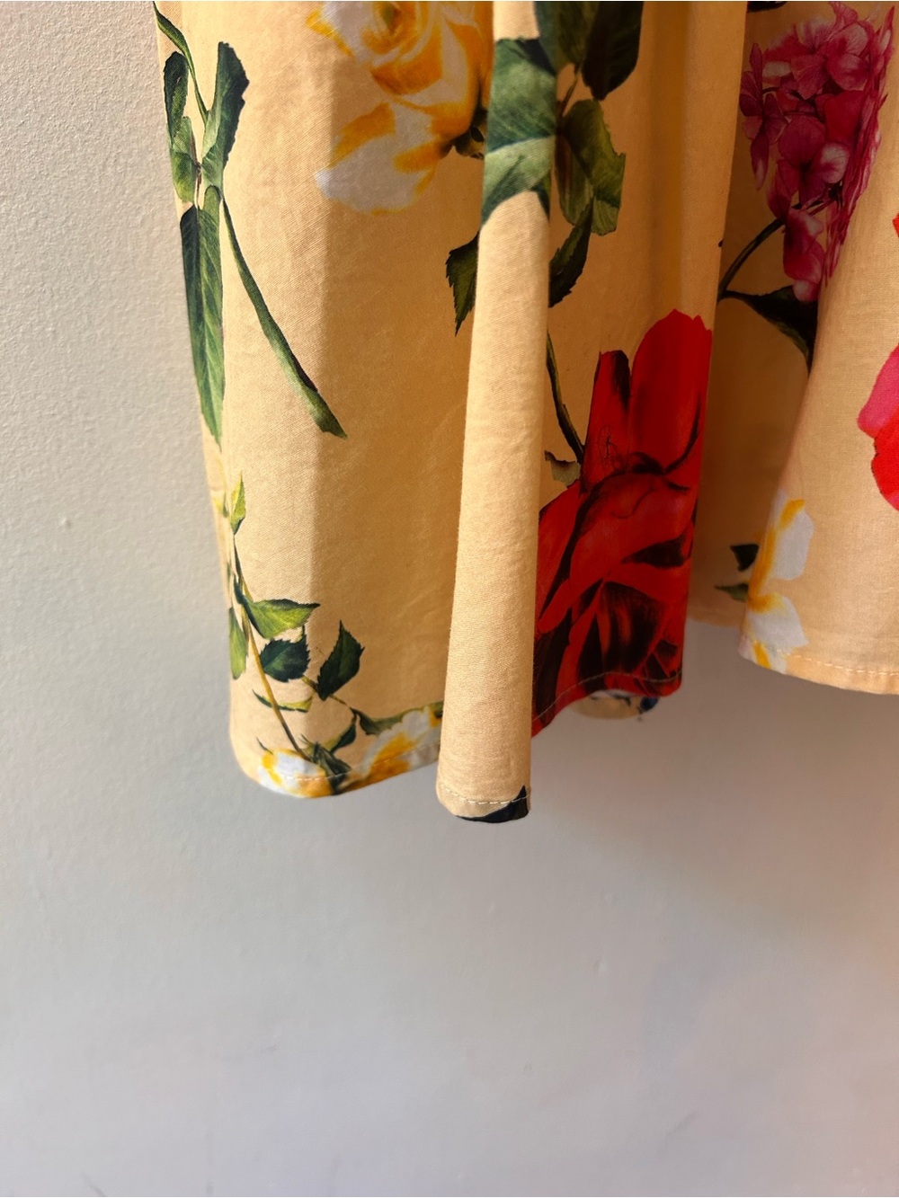 Express Yellow floral peplum ruffle sleeveless sundress size XL - Picture 7 of 8